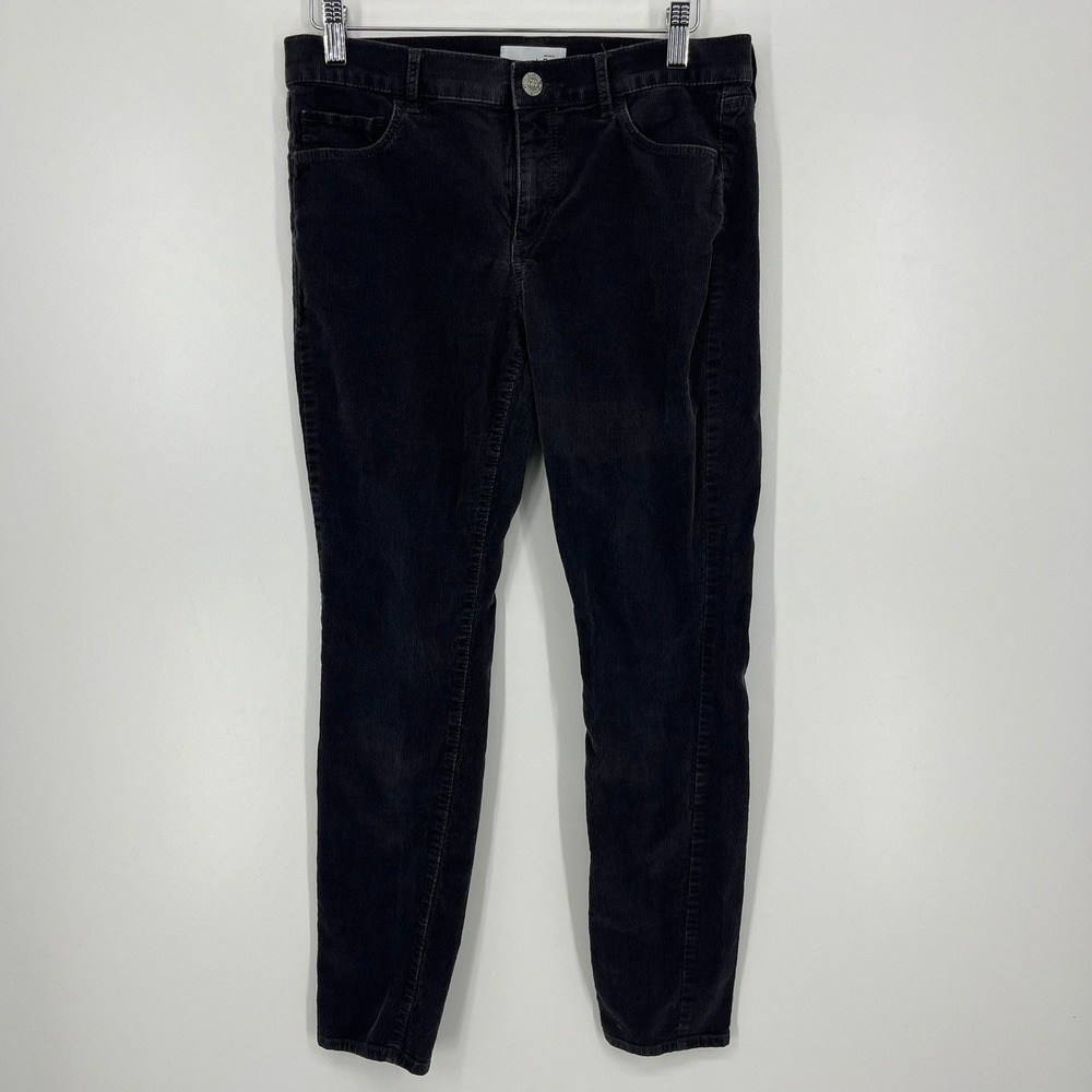 Ann Taylor LOFT Modern Skinny Corduroy Pants Charcoal Gray Womens 8 Petite 29P